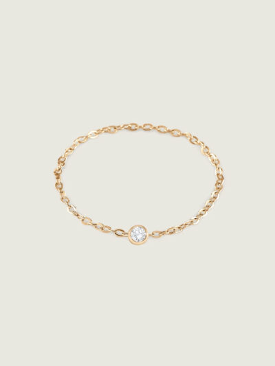 Bracelet with Round Diamond with Bezel