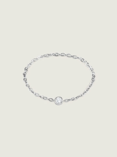 Bracelet with Round Diamond with Bezel