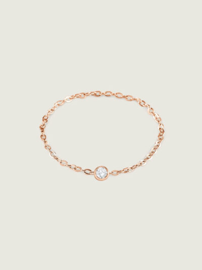 Bracelet with Round Diamond with Bezel
