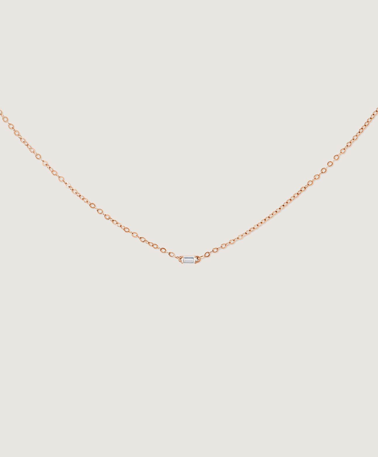 Clair De Lune Baguette Diamond Necklace - Image 2