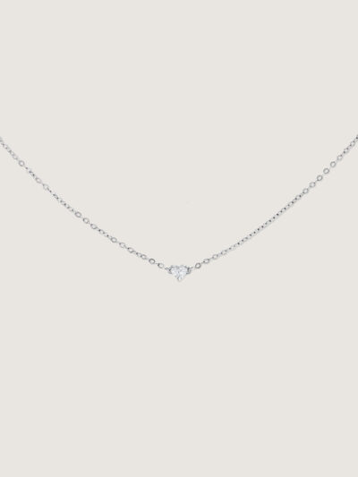 Clair De Lune Heart Diamond Necklace